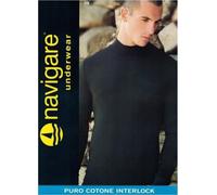 2 PEZZI LUPETTO UOMO NAVIGARE MANICA LUNGA 100% COTONE CALDO INTERLOCMEZZO COLLO