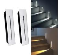 2 Pezzi Luz Led Escaleras LED Segnapasso Incasso 3W Luz Exterior Pared 230V
