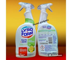 2 Pezzi Lysoform Spray Pulito & Igiene Tè Verde Limone Sgrassatore Rimuove Germi