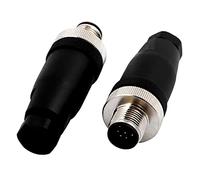 2 pezzi M12 Cavo sensore, Codice Diritto Vite Giunto Non schermato 8 Pin Connettore IP67 Impermeabile, Connettore Attuatore Aviazione Spina (maschio)