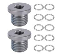 2 Pezzi M14x1.5 Tappo di Scarico Dell'Olio con 10 Rondelle, Compatibile con i Modelli Audi e Volkswagen Sostituisce N91167901 N0160276 N90856001 N91086801 65407 090-182CD 090-182 HWP0014