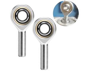 2 Pezzi M5 Cuscinetto Estremità Stelo,M5*0.8 mm Filettatura Esterna Destra,Autolubrificante Cuscinetto a Giunto Sferico,Cuscinetti Testa Snodo per Automotive,Apparecchiature per L'automazione