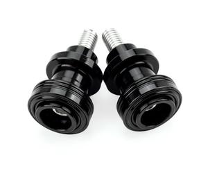 2 Pezzi M6 Nottolini Moto Accessori per SR50 RSV4 RS457 RS 457 RSV1000/R RS660 Tuono 660 V4 1100RR Pegaso 650 Tuareg 660 Shiver 750 Nottolini forcellone posteriore per cavalletto alzamoto (Nero)