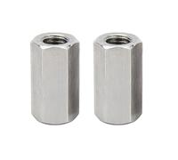 2 pezzi, M8 x 13 x 50, dado esagonale lungo in acciaio inox 304, dado per giunti filettati metrici