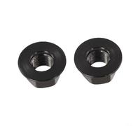 2 pezzi M9x1.0 per bici per dadi mozzo 7075 in lega di alluminio pieghevole per asse ruota bicicletta con guarnizioni blu (nero)