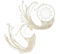 2 pezzi Macrame Wall Dream Catcher Decor decorativo intrecciato Dreamcatcher