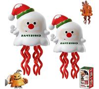2 pezzi Magical Mini Dancing Ghosts for Christmas, scivolo creativo con movimento, giocattolo interattivo per gattonare come regalo di compleanno, giocattolo 3D (Santa)