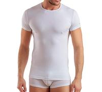 2 Pezzi Maglia Coveri Uomo Girocollo Mezza Manica ET1000 in Cotone Bielastico, Bianco, 5/L