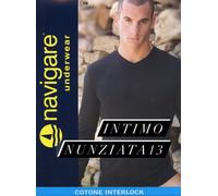2 PEZZI MAGLIA SCOLLO A V UOMO MANICA LUNGA COTONE CALDO NAVIGARE ART.114