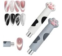 2 pezzi magneti per nail art, strumenti per nail art a forma di artiglio di gatto, magneti a forma di artiglio di gatto, strumenti magnetici per nail art, magneti per unghie, magneti per smalti