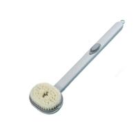 2 pezzi manico lungo spazzola da bagno liquida spazzole for il corpo schiena spugna esfoliante scrub massaggiatore strumenti for la pulizia della pelle per Donna Uomo(Gray)