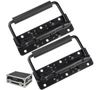 2 Pezzi Manico Pieghevole A Molla, 124mm Maniglia Della Scatola, Maniglia Pieghevole, Impugnatura Baule Nero, Pieghevoli A Molla, per Cassette Degli Attrezzi o Scatole di Immagazzinaggio,Cassaforte