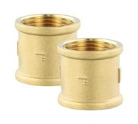 2 Pezzi Manicotto in Ottone, Raccordo Filettato 1" IG/IG Femmina, Raccordi Robusti e Resistenti per Tubazioni/Tubi, Manicotto in Ottone de 1 Pollice Ideale per Uso Domestico e Industriale