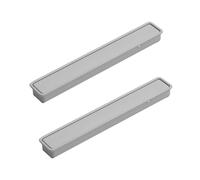 2 pezzi Maniglia a ribalta Tiretti nascoste Pomello per cassetti Multicolore in Lega di alluminio Maniglie da incasso per porta scorrevoli da incasso a scomparsa quadrato (165mm,Gray)