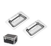 2 Pezzi Maniglia a Scatola Pieghevole Maniglia Per Cassette Degli Attrezzi Maniglie in Acciaio Incasso Maniglia di Sollevamento Maniglia Scatola Hardware Maniglie Pieghevoli Per Valigia Scatola