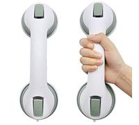 2 Pezzi Maniglia Doccia con ventose per Anziani e disabili per Bagno Corrimano in Plastica Antiscivolo, Maniglia con ventosa, Maniglia di sicurezza, per Vasca da Bagno Portatile per Bambini e Anziani