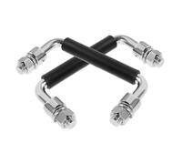 2 pezzi Maniglia Pieghevole per Attrezzi in Ferro Cromato con Rivestimento in Gomma da Maniglie Ergonomiche per Baule e Armadietto Industriale Resistente e Facile da Usare