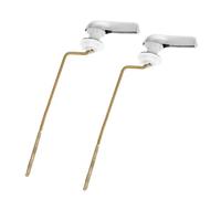 2 Pezzi Maniglia Wc Argento ABS, Leva Flessibile Laterale | Ricambio per Serbatoi Wc, Montaggio Frontale o Laterale, Finitura Lucida, per Manutenzione Locazioni e Bagni Commerciali