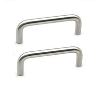 2 pezzi Maniglie da cucina in Acciaio inox 304 solido Tiretti ad A forma di U Pomello dell'armadio tiri del cassetto Manopole per camera da letto,Diametro 8 mm (Hole distance 90mm)