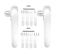 2 Pezzi Maniglie per Finestra, Maniglie per Finestre in Alluminio, Maniglia Finestra per Finestre e Porte Scorrevoli - Sicurezza Bambini - Installazione Semplice - Protezione Affidabile-Bianco