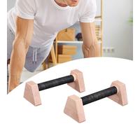 2 Pezzi Maniglie per Flessioni Supporti in Legno Parallele per Calisthenics
