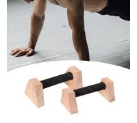 2 Pezzi Maniglie per Flessioni Supporti in Legno Parallele per Calisthenics