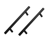 2 Pezzi Maniglie per Mobili da Bagno Pomelli per Cassetti a Forma di Ponte Maniglie per Armadi in Lega di Alluminio Maniglie per Mobile Portabottiglie nero Opaco con Viti (Hole Distance 160mm)