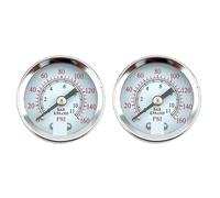 2 pezzi Manometro centrale posteriore 1/8 di pollice NPT 1-1/2" quadrante 0-160 PSI -