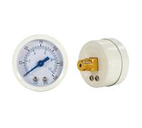 2 Pezzi Manometro per Aria, 0-10bar, Quadrante 42mm, Filettatura PT1/8, Montaggio Centrale Posteriore, Custodia in Acciaio Inox per Sistemi Pneumatici di Compressore