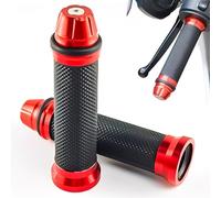 2 Pezzi Manopole Manubrio per Moto, Manopole Manubrio 22mm/24mm Manopole in Gomma Gomma per Manubrio Manopole Scooter per Moto Scooter Quad Cruiser Off Road