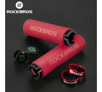 2 pezzi Manopole per manubrio bicicletta in schiuma, assorbimento degli urti, confortevoli per la guida, adatte per biciclette da strada e mountain bike, disponibili in più colori Nero con anello ross