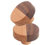 2 Pezzi Manopole Rotonde in Legno per Comò, Armadi e Mobili Rustici | Installazione a Foro Singolo, Montaggio Facile, per Ante e Restauro Arredi Domestici, Stile Rustico