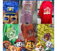 2 pezzi Mantello di Ognissanti dei Paw Patrol per bambini, mantello da supereroe a doppio strato, il miglior regalo per le feste per i buoni amici, decorazione per l'atmosfera della festa, decorazione