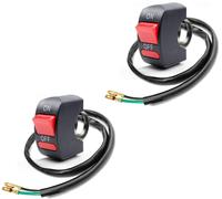 2 Pezzi Manubrio del Motociclo Interruttore a Levetta On Off Interruttore a Puls