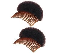 2 pezzi marrone da donna in morbida spugna per capelli, pettine per capelli treccia accessori per lo styling, inserti di base per chignon, chignon e corona