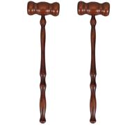 2 Pezzi Martello da Giudice in Legno Marrone, Piccolo