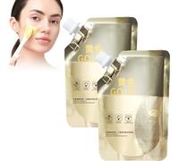 2 pezzi Maschera d'oro Huasurv,Maschera cinese dorata staccabile,Maschera facciale staccabile in oro 24k,Maschera viso anti-età dorata,Rimuove i punti neri e pulisce i pori