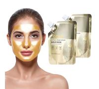 2 pezzi Maschera Peel-off Collagene D'oro Rassodante al Retinolo e Veleno di Serpente, Maschera Antietà All'oro per il Viso Anti-invecchiamento Retinol Snake Venom Peptide Gold Mask,100g