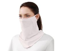 2 pezzi Maschera solare mezza maschera, maschera facciale in rete, protezione for il collo, estate, sottile per All'aperto(Beige)