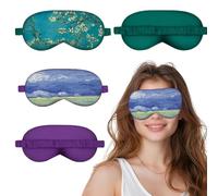 2 Pezzi Mascherina per Dormire, Confezione Maschera per Dormire Seta, Mascherina Notte per i Regali Yoga da Viaggio, Maschere per Occhi in Pura Seta 100%