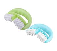 2 Pezzi Massaggiatore Manuale Muscolare Roller per Schiena e Gambe Attrezzo per Rilassamento Muscolare Facile e Pratico Resistente per Uso