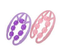 2 pezzi, massaggiatore per braccia, per massaggio profondo, massaggiatore per gambe, corpo e gambe, strumento per il fitness, rotella di scorrimento, colore viola