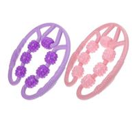 2 Pezzi Massaggiatore per Gambe in ABS, Strumento Manuale a Sette Rulli | Rulli Rotanti, Sollievo per Dolori Muscolari, per Tibie e Cosce, Uso in Palestra e Prima Dell’allenamento