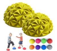 2 Pezzi Massaggiatore per Piedi Balance Ball, Massaggio per Piede e Schiena Sport con la Palla Mezza Palla, Mezza Palla Balance Trainer, Strumento per Stretching e Massaggio (Yellow)