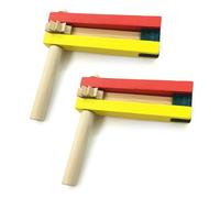 2 pezzi Matraca Giocattoli Per Bambini KTV Festa di Compleanno Camera Musica Strumento Musico Incoraggiare l'Ascolto E la Crescita del Tocco, Colori Chiari