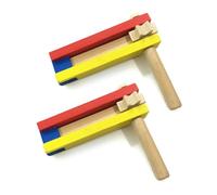 2 pezzi Matraca Giocattoli Per Bambini KTV Festa di Compleanno Camera Musica Strumento Musico Incoraggiare l'Ascolto E la Crescita del Tocco, Colori Chiari