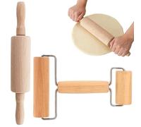 2 Pezzi Mattarello in Legno Rullo, Accessori Cucina Pasticceria Accessori