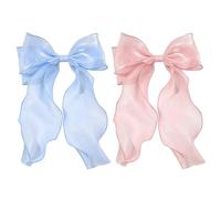 2 Pezzi Mesh Hairpins, Capelli A Fiocco, Forcine Dolci Carine, Accessori Per Acconciatura, Accessori Per Capelli Da Donna (Blu, Rosa).