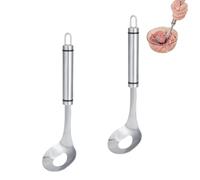 2 Pezzi Mestolo Forma Polpette, Cucchiaio Per Polpette Acciaio Inox Con Manico Lungo E Foro Per Appenderlo, Cucchiaio Per Formare Le Polpette, Mestolo Con Buco Per Polpette Per Cucina