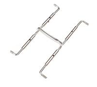 2 pezzi metallo argento 4/4 violino mentoniera morsetto vite
